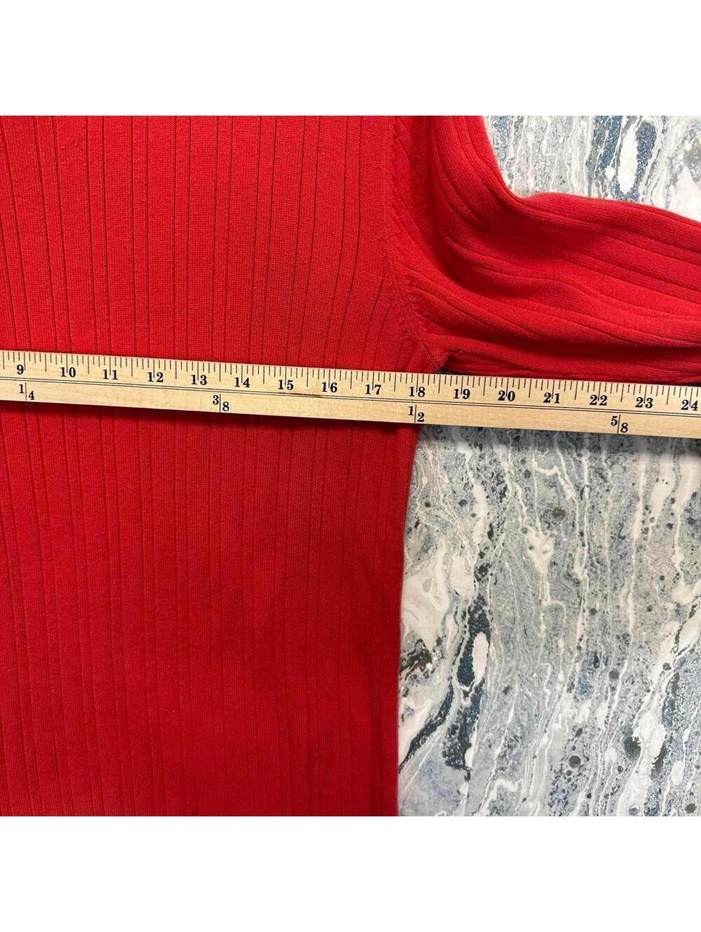 Talbots Preppy Classic Red Ribbed Sweater (L) - Picture 9 of 9